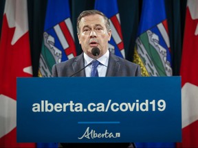 Alberta Premier Jason Kenney announces new COVID-19 measures for Alberta in Calgary, Wednesday, Sept. 15, 2021.THE CANADIAN PRESS/Jeff McIntosh