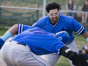 Justin Marra hit one of two grand slams for the Leafs on Friday night as they clinched hom-field advantage in the first round of the playoffs.