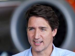 Canada's Liberal Prime Minister Justin Trudeau during his election campaign tour in Mississauga, Ontario, Canada, September 3, 2021.