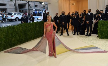 US rapper Saweetie arrives for the 2021 Met Gala at the Metropolitan Museum of Art on September 13, 2021 in New York. - This year's Met Gala has a distinctively youthful imprint, hosted by singer Billie Eilish, actor Timothee Chalamet, poet Amanda Gorman and tennis star Naomi Osaka, none of them older than 25. The 2021 theme is "In America: A Lexicon of Fashion." (Photo by ANGELA  WEISS / AFP) (Photo by ANGELA  WEISS/AFP via Getty Images)