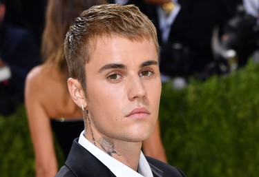 Canadian singer Justin Bieber arrives for the 2021 Met Gala at the Metropolitan Museum of Art on September 13, 2021 in New York.  (Photo by ANGELA WEISS/AFP via Getty Images)