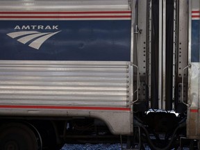 An Amtrak train