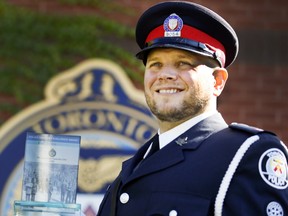 Toronto Police Const. Alexander Yuanidis, this year's winner of the 54th Annual Police Officer of the Year Award, on Wednesday, Sept. 29, 2021.