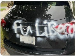 Liberal candidate Chris Bittle's car was vandalized. Bittle is running in St. Catharines.