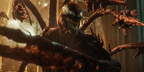 Woody Harrelson plays Carnage in “Venom: Let There Be Carnage.”