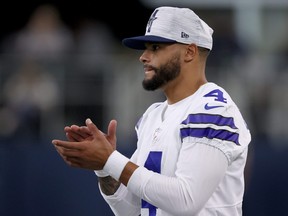 Dallas Cowboys quarterback Dak Prescott is back in action. He'll take on Tom Brady and the Super Bowl champion Tampa Bay Buccaneers.
