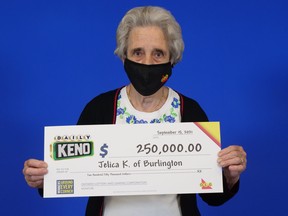 Jelica Krljar of Burlington, winner of $250,000 from OLG.