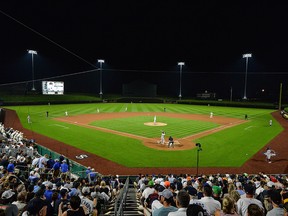 A general view of the Field of Dreams during the eighth inning between the Chicago White Sox and the New York Yankees.