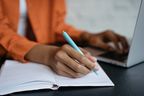 A student at work.