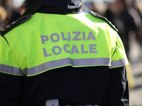Italian policeman wearing a police uniform is pictured in this file photo.