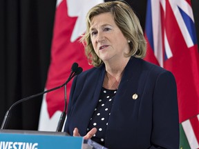 Dr. Helena Jaczek, the newly-appointed Ontario Minister of Health and Long-Term Care announces the provincial government will fund a 4,000 square-foot expansion and renovation of the ER facilities at Brantford General Hospital, as well as a renovation to the in-patient area of the mental health unit, with an emphasis on increased safety. Photographed on Friday March 2, 2018 in Brantford, Ontario. Brian Thompson/Brantford Expositor/Postmedia Network