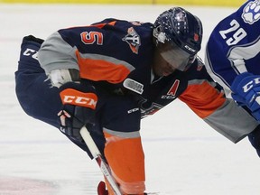 Jalen Smereck is seen playing with the OHL's Flint Firebirds, in Sudbury, Ont. Dec. 9, 2016.