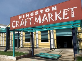 The entrance to the Kingston Craft Market is seen amid the coronavirus pandemic, in Kingston, Jamaica, Thursday, Sept. 2, 2021.