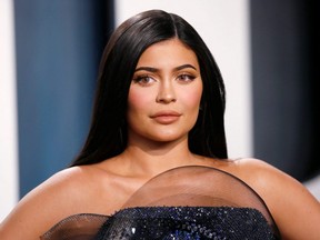 Kylie Jenner attends the Vanity Fair Oscar party in Beverly Hills during the 92nd Academy Awards, in Los Angeles, Feb. 9, 2020.