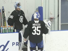 Toronto Maple Leafs goalies Jack Campbell and Petr Mrazek will be battling for ice time all season long it seems.
