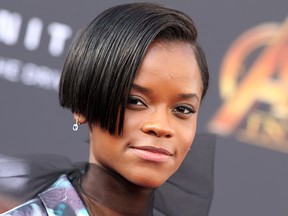 Letitia Wright attends the world premiere of Marvel Studios “Avengers: Infinity War” in Hollywood on April 23, 2018.