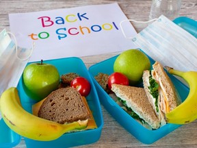 Lunch box - breakfast to go with Mouth protection mask