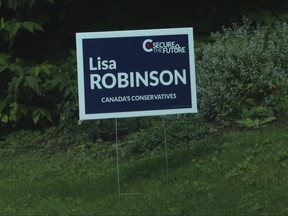 The federal Conservative party  have disavowed their candidate for Beaches-East York -  Lisa Robinson - and asked her to step down after alleged Islamophobic social media posts. Her campaign signs are still on lawns on Wednesday September 15, 2021.
