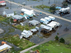 This photo obtained on Sept. 6, 2021 courtesy of the U.S. Army shows an aerial view of damage left by Hurricane Ida in southeastern Louisiana on Sept. 1, 2021.