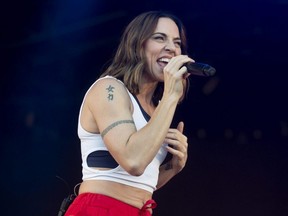 Mel C performs on stage during the Victorious Festival in Portsmouth, England, Aug. 29, 2021.