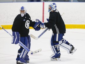 Maple Leafs goalie tandem of Petr Mrazek (left) and Jack Campbell are becoming good friends.