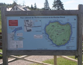 A map of Ile Bonaventure near Perce, Que. RUTH DEMIRDJIAN DUENCH photo