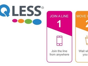 QLess remote queue promotes physical distancing. QLess Inc.