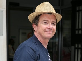 Singer Rick Astley leaving BBC Radio Two Studios after performing on Chris Evans Breakfast show in London, July 20, 2018.