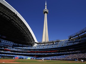 Jose Berrios of the Toronto Blue Jays delivers a pitch to Jorge Polanco of the Minnesota Twins at Rogers Centre on September 19, 2021 in Toronto.