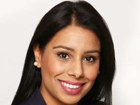 Ruby Sahota Liberal candidate October 2015. Handout/Postmedia Network