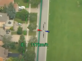 Durham police's Air1 helped track down a pair of dirt bike drivers "recklessly" driving on residential streets in Ajax and at times exceeding 100 km/h.