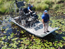 An image from St. Tammany Parish Sheriff's Office during their search for an alligator that attacked a man in the wake of Hurricane Ida.