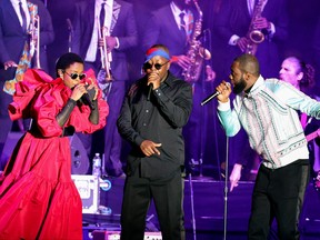 The reunited Fugees performed at Pier 17 in NYC in support of Global Citizen Live, a once-in-a-generation global broadcast event calling on world leaders to defend the planet and defeat poverty, airing on Sept. 25. The show kicks off the Fugees 2021 World Tour.