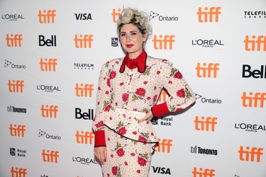 Composer Morgan Kibby poses at the premiere of the period drama Mothering Sunday at the Toronto International Film Festival, Sept. 9, 2021.