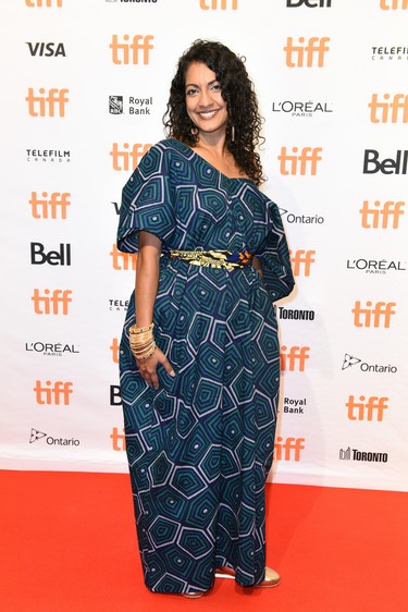 Aliya Kanani attends the "Scarborough" Photo Call during the 2021 Toronto International Film Festival at TIFF Bell Lightbox, Sept. 10, 2021.