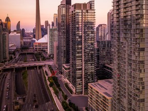 The Toronto skyline.