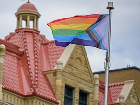 Hamilton Police's Hate-Crime Unit has made an arrest in the theft of a pride flag (like this one from Calgary) from a Waterdown residence.