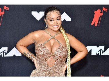 US rapper Latto arrives for the 2021 MTV Video Music Awards at Barclays Center in Brooklyn, New York, September 12, 2021. (Photo by ANGELA  WEISS / AFP)