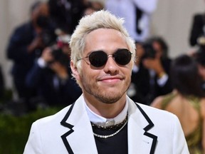 US actor-comedian Pete Davidson arrives for the 2021 Met Gala at the Metropolitan Museum of Art on September 13, 2021 in New York.