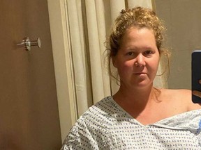 Amy Schumer shared this image on Instagram while in hospital to have her uterus and appendix removed due to endrometriosis.