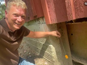 Andrew Maas is pictured in a Facebook photo with the "golden ticket."