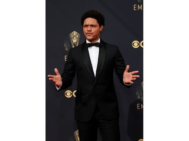 Trevor Noah arrives at the 73rd Primetime Emmy Awards in Los Angeles, Sept. 19, 2021.