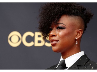 Actor Samira Wiley arrives at the 73rd Primetime Emmy Awards in Los Angeles, Sept. 19, 2021.