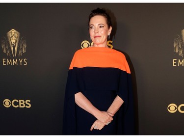Cast member Olivia Colman arrives at the Netflix U.K. Primetime Emmy red carpet for "The Crown" in London, Britain, Sept. 19, 2021.