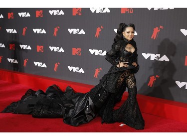 2021 MTV Video Music Awards - Arrivals - Barclays Center, Brooklyn, New York, U.S., September 12, 2021 - Bella Poarch. REUTERS/Andrew Kelly