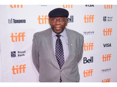 Jazz pianist Oliver Jones poses as he arrives for the premiere of "Oscar Peterson: Black + White" at the Toronto International Film Festival (TIFF) in Toronto, Ontario, Canada September 12, 2021.  REUTERS/Mark Blinch