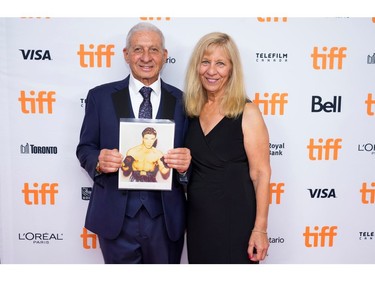 Alan Scott Haft and Helena Stancato son and daughter of Harry Haft arrive for the premiere of "The Survivor" at the Toronto International Film Festival (TIFF) in Toronto, Ontario, Canada September 13, 2021.  REUTERS/Mark Blinch