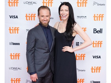 Actors Laura Prepon and Ben Foster arrive for the premiere of "The Survivor" at the Toronto International Film Festival (TIFF) in Toronto, Ontario, Canada September 13, 2021.  REUTERS/Mark Blinch