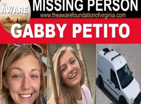 Fehlendes Plakat für Gabby Petito, die im August verschwunden ist.