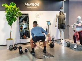 Lululemon MIRROR.  The first almost invisible interactive home gym.  Lululemon Athletics.